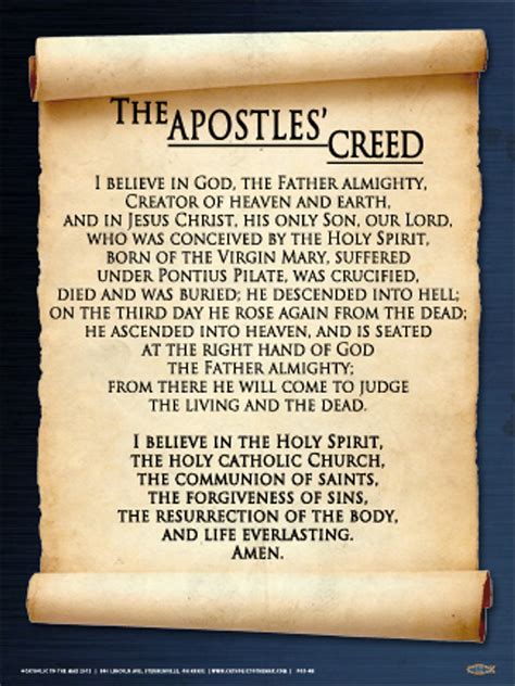 apostles creed catholic old version
